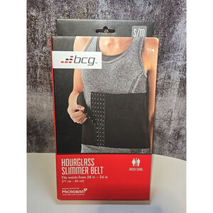BCG Hourglass Slimmer Belt Unisex S/M 28" To 34" Unisex Size Microban NIB (164)